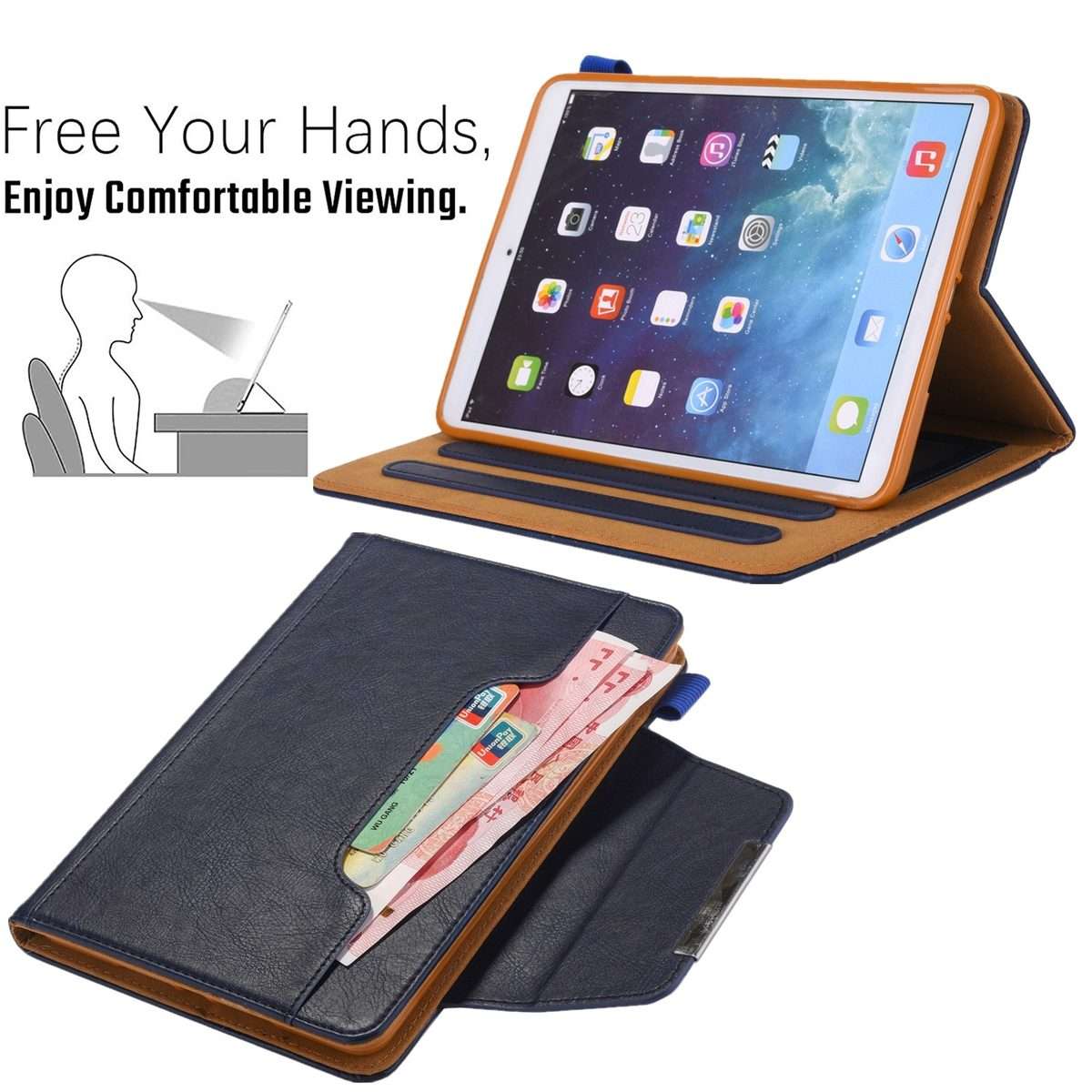 For iPad mini 6 / mini 2024 Hardware Buckle Smart Leather Tablet Case(Royal Blue)