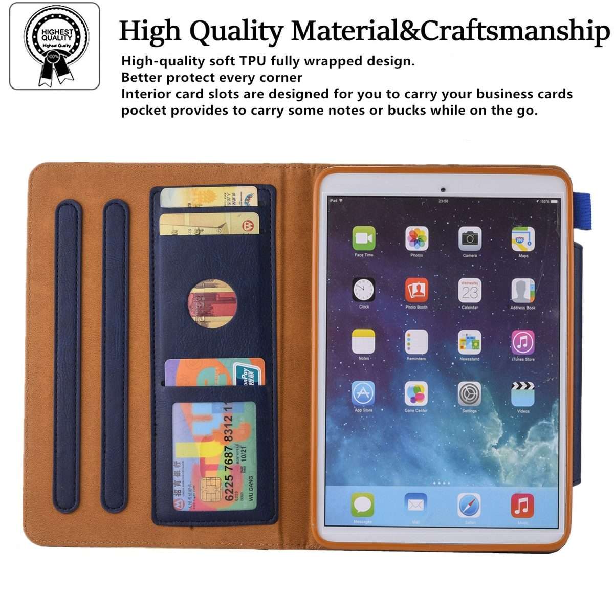 For iPad mini 6 / mini 2024 Hardware Buckle Smart Leather Tablet Case(Royal Blue)