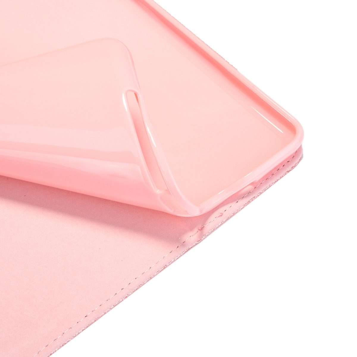 For iPad mini 6 / mini 2024 Hardware Buckle Smart Leather Tablet Case(Glitter Rose Gold)