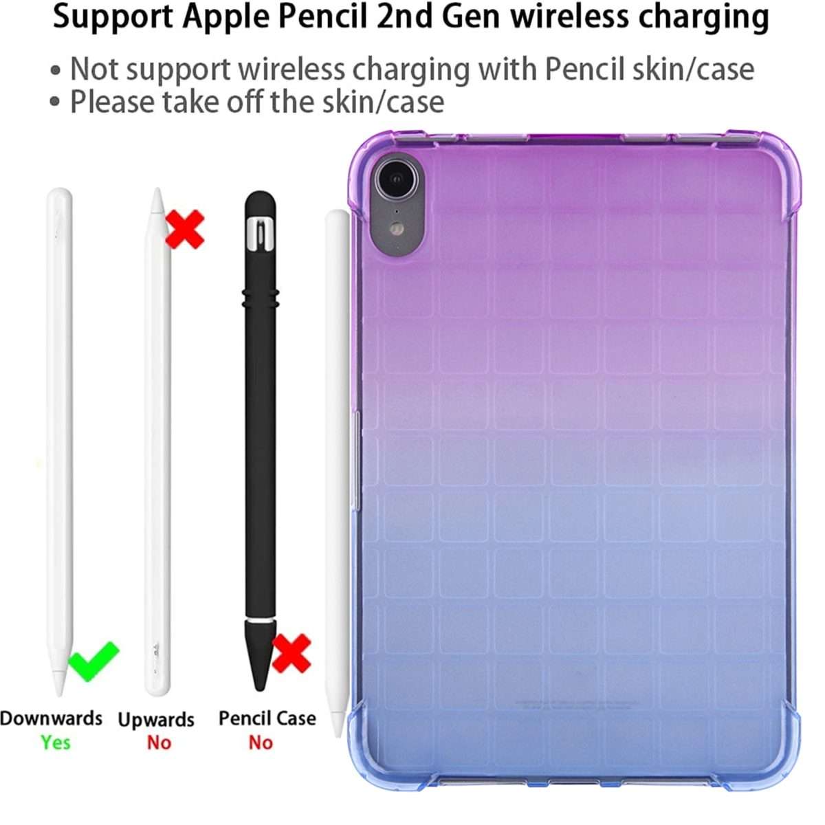 For iPad mini 6 / mini 2024 Square Gradient TPU Tablet Case(Purple Gradient Blue)