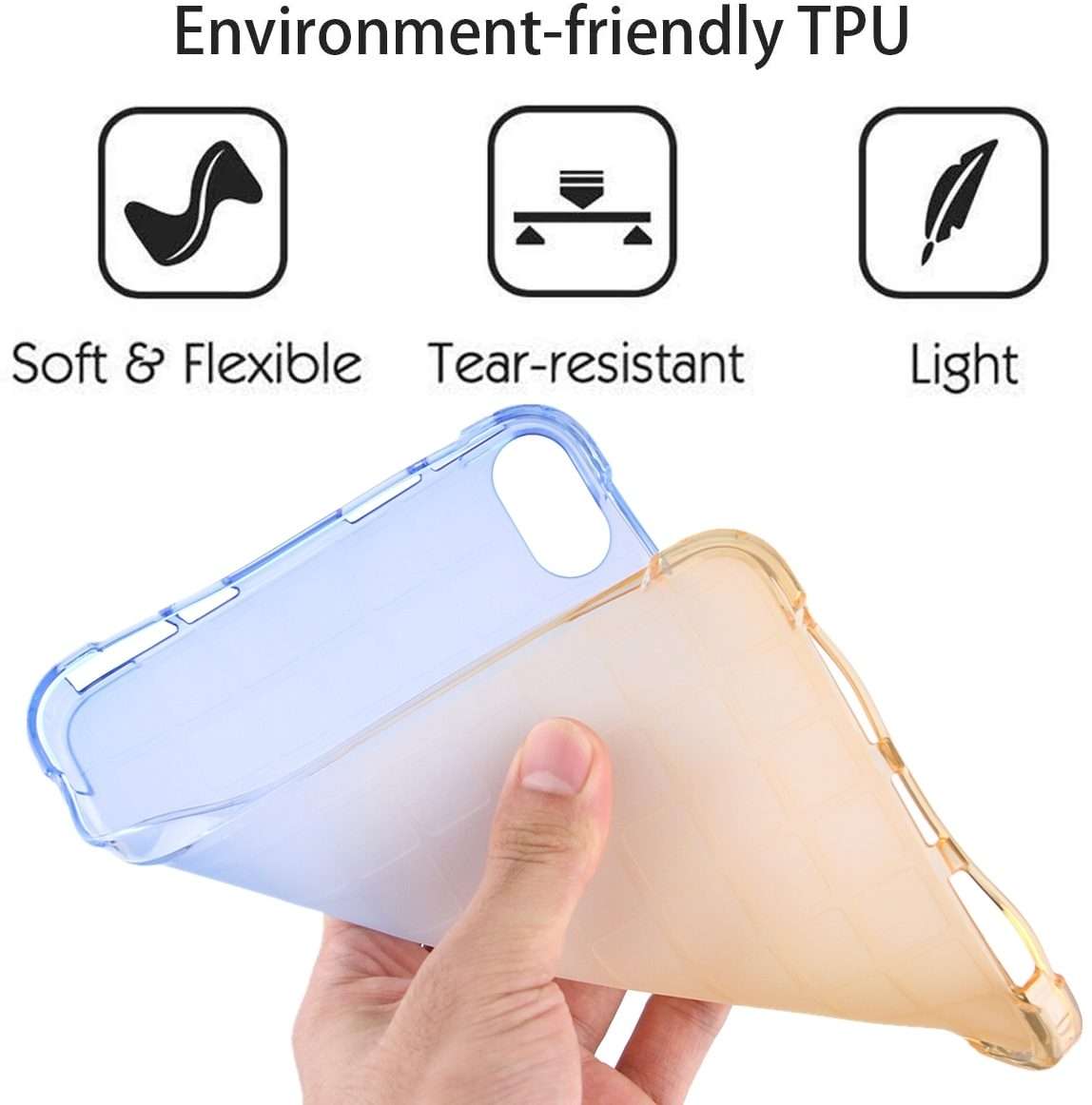For iPad mini 6 / mini 2024 Square Gradient TPU Tablet Case(Blue Gradient Yellow)