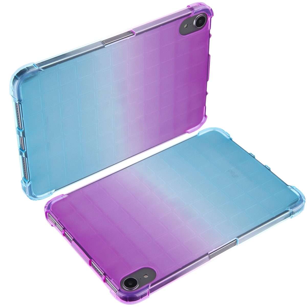 For iPad mini 6 / mini 2024 Square Gradient TPU Tablet Case(Purple Gradient Green)