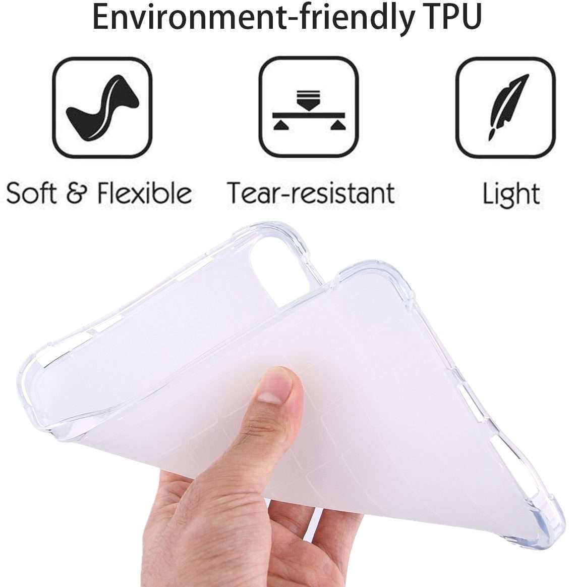 For iPad mini 6 / mini 2024 Square Gradient TPU Tablet Case(Transparent)