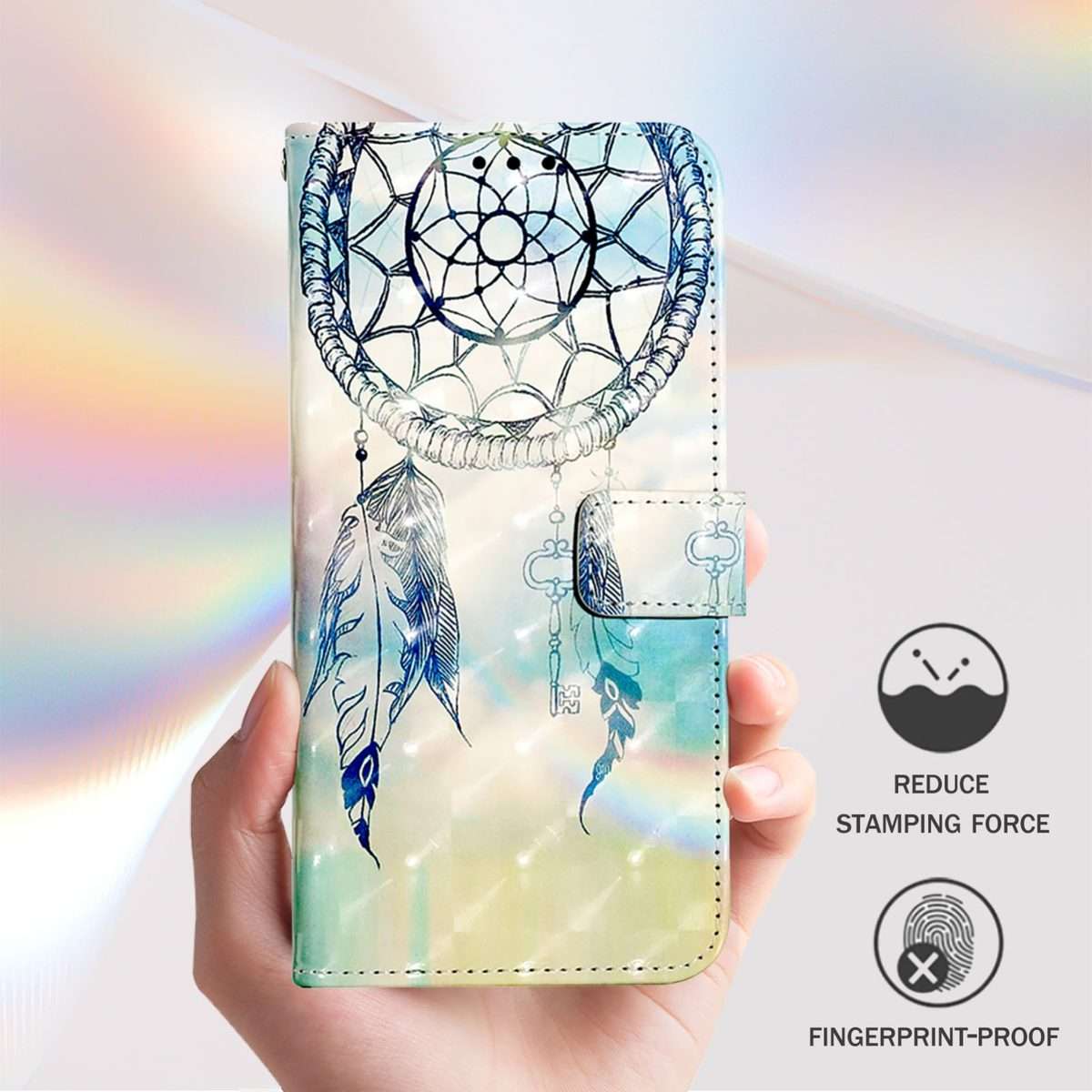 For Redmi K80 / K80 Pro 3D Painting Horizontal Flip Leather Phone Case(Dream Wind Chimes)