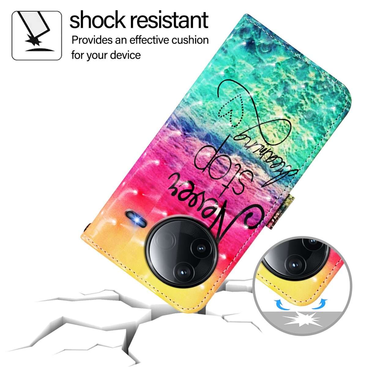 For Redmi K80 / K80 Pro 3D Painting Horizontal Flip Leather Phone Case(Chasing Dreams)