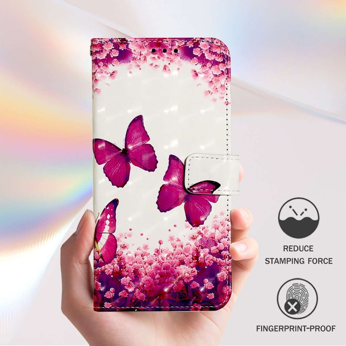For Redmi K80 / K80 Pro 3D Painting Horizontal Flip Leather Phone Case(Rose Butterfly)