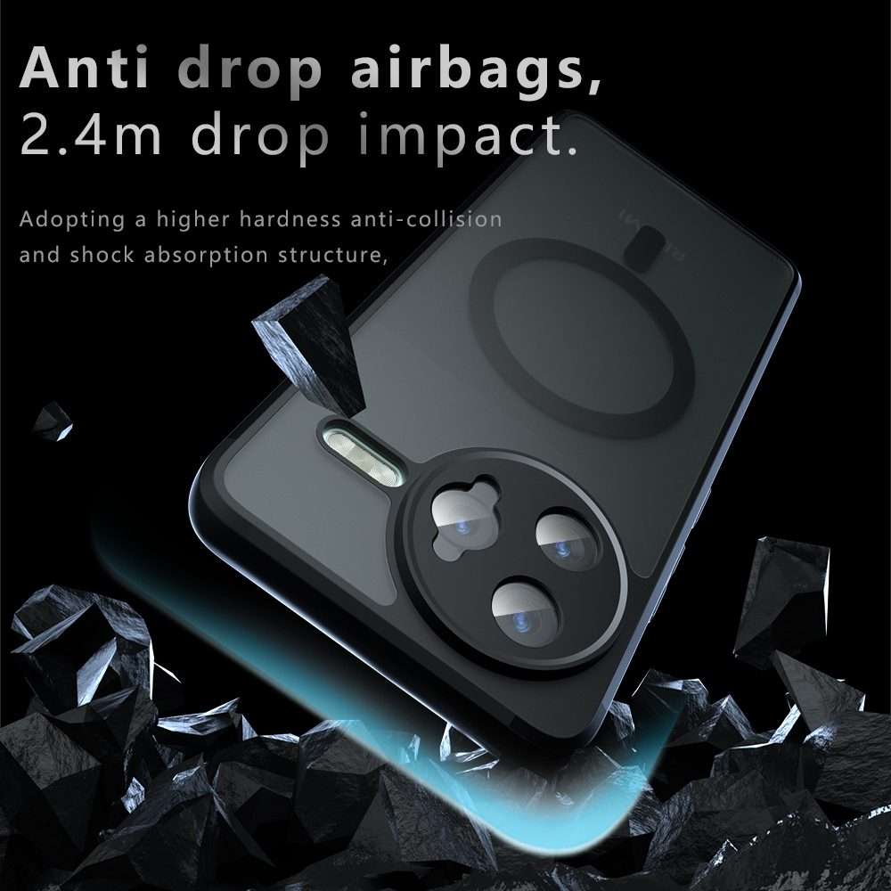 For Redmi K80 Pro Armor MagSafe PC Hybrid TPU Phone Case(Frosted Black)