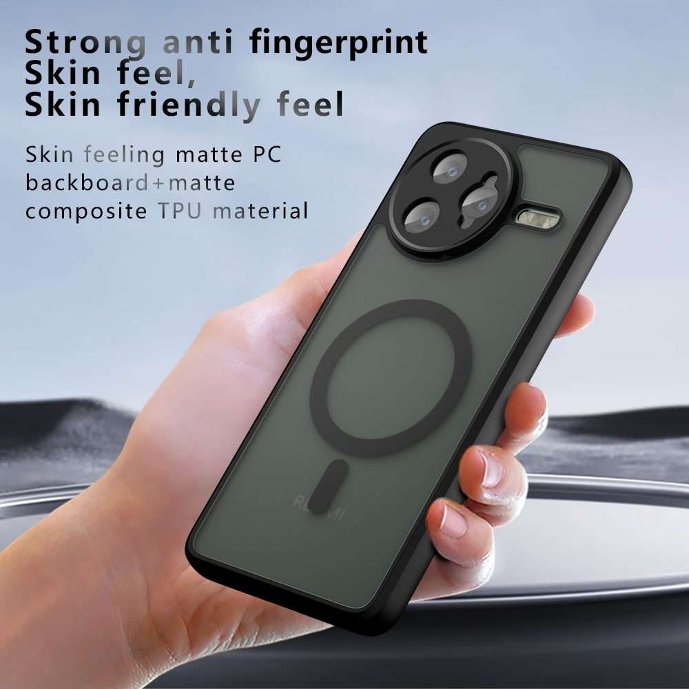 For Redmi K80 Pro Armor MagSafe PC Hybrid TPU Phone Case(Frosted Black)
