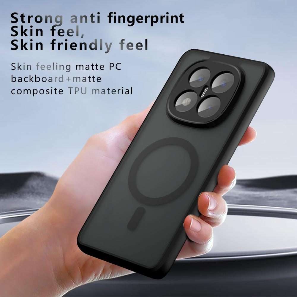 For Redmi Note 14 Pro+ 5G Armor MagSafe PC Hybrid TPU Phone Case(Frosted Black)