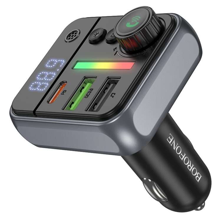 Borofone BC50 Ascenso PD20W & QC3.0 Car Bluetooth FM Transmitter(Black)