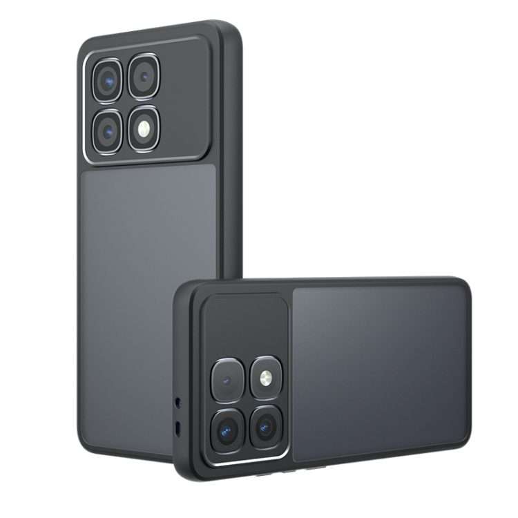 For Redmi K70 Ultra Armor Precise Hole PC Hybrid TPU Phone Case(Frosted Black)