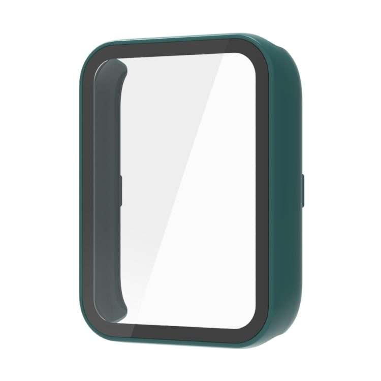 For Xiaomi Smart Band 9 Pro Tempered Film Integrated PC Watch Protective Case(Dark Green)