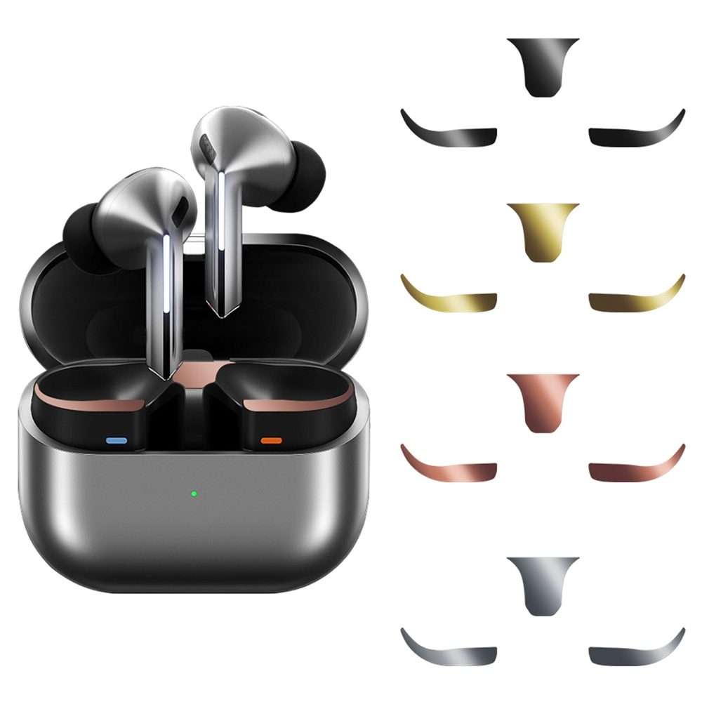 For Samsung Galaxy Buds3 Pro Bluetooth Earphone Charging Box Metal Stickers(Black)