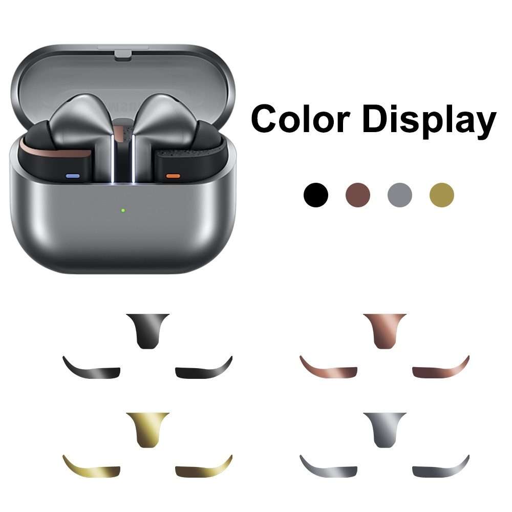 For Samsung Galaxy Buds3 Pro Bluetooth Earphone Charging Box Metal Stickers(Black)