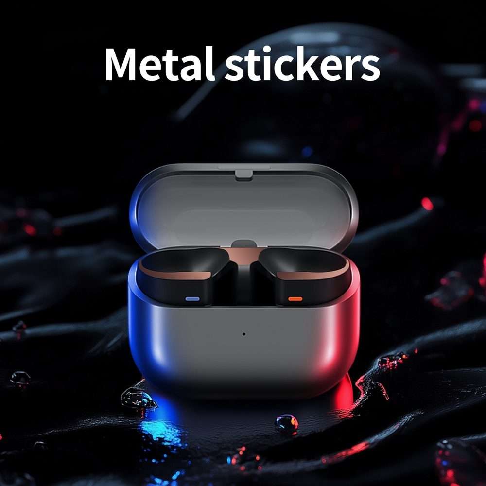 For Samsung Galaxy Buds3 Pro Bluetooth Earphone Charging Box Metal Stickers(Silver)