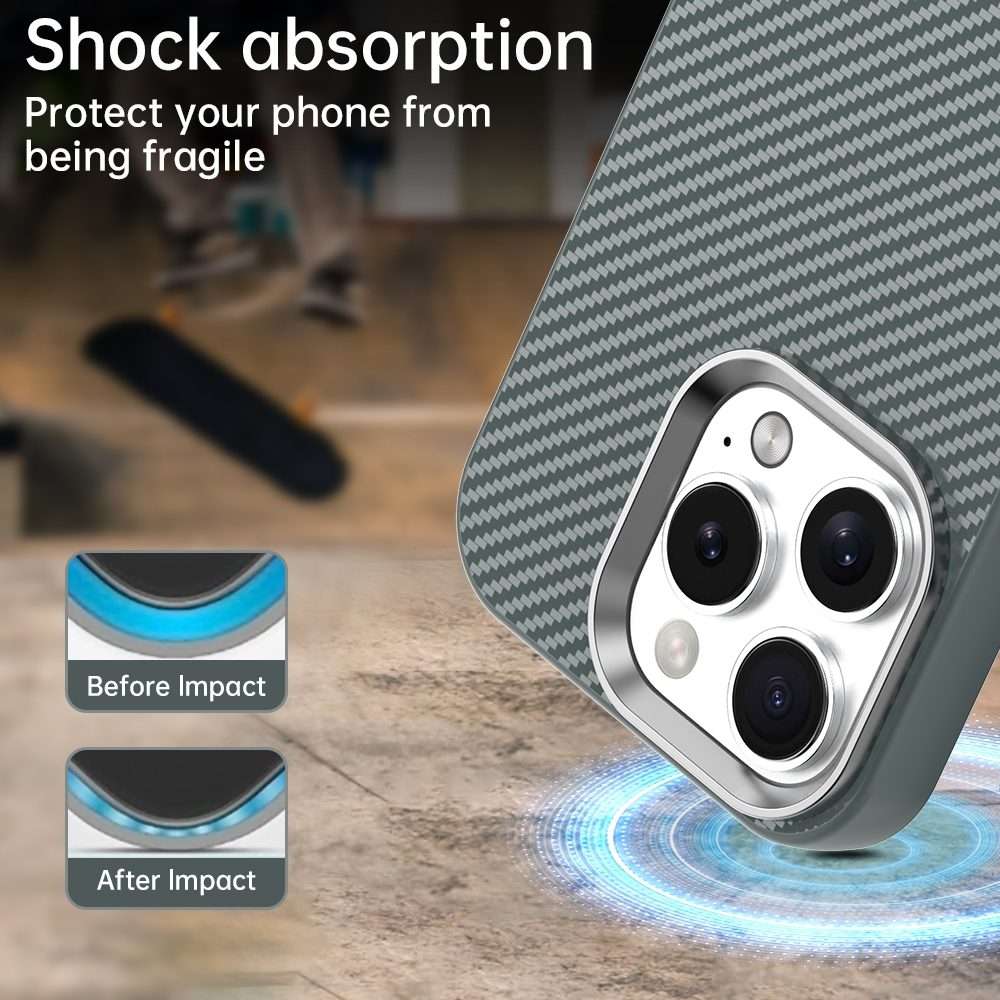 For iPhone 16 Pro Max Carbon Fiber Series IMD Phone Case(Grey)