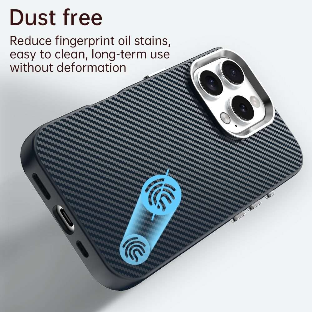 For iPhone 16 Pro Max Carbon Fiber Series IMD Phone Case(Blue)