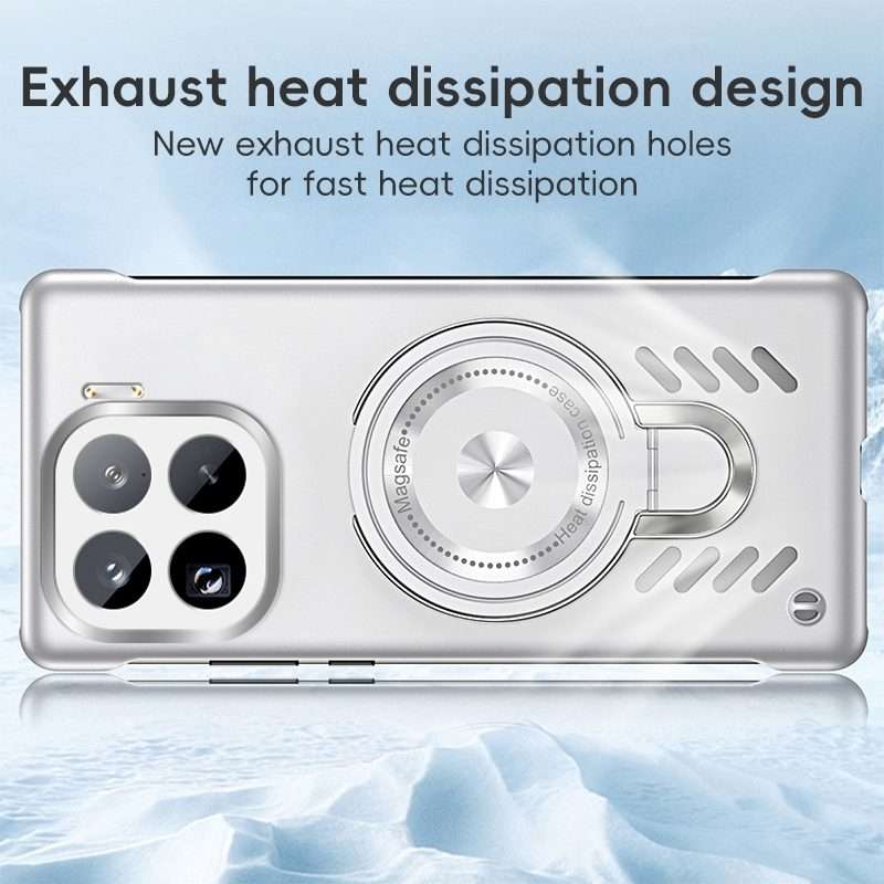 For Xiaomi 15 Pro Ice Sense Series Graphene Cooling MagSafe Holder Phone Case(Silver)