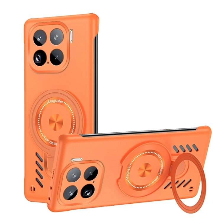 For Xiaomi 15 Ice Sense Series Graphene Cooling MagSafe Holder Phone Case(Orange)