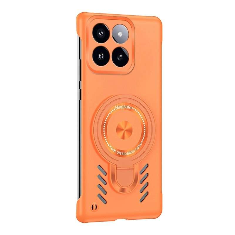 For Xiaomi 14 Pro Ice Sense Series Graphene Cooling MagSafe Holder Phone Case(Orange)