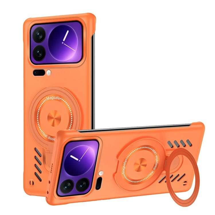 For Xiaomi 17 Pro Max Ice Sense Series Graphene Cooling MagSafe Holder Phone Case(Orange)