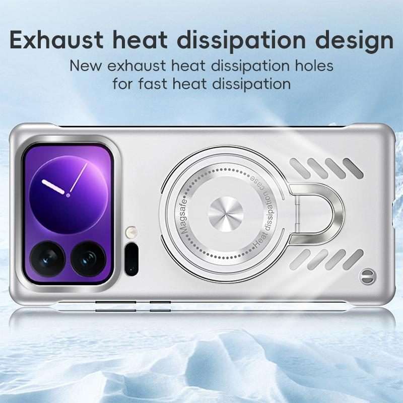 For Xiaomi 17 Pro Max Ice Sense Series Graphene Cooling MagSafe Holder Phone Case(Orange)