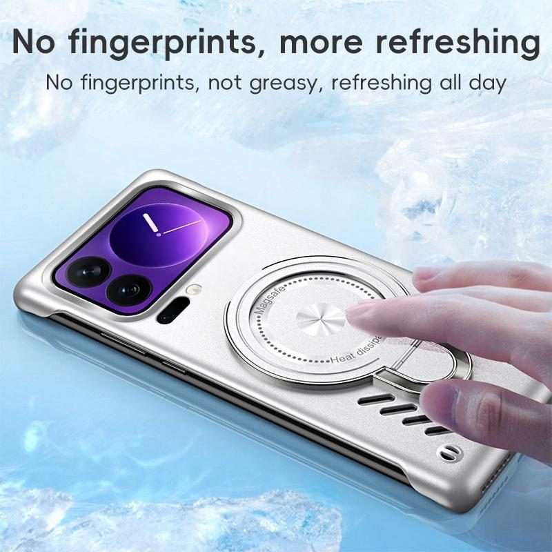 For Xiaomi 17 Pro Max Ice Sense Series Graphene Cooling MagSafe Holder Phone Case(Orange)