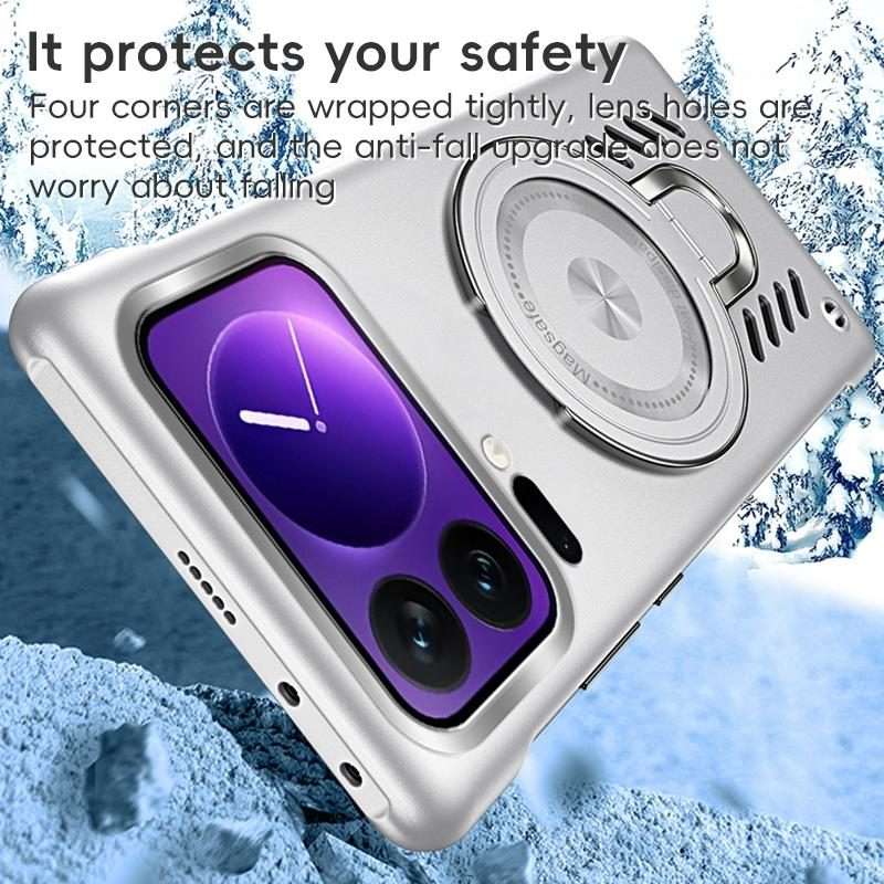 For Xiaomi 17 Pro Max Ice Sense Series Graphene Cooling MagSafe Holder Phone Case(Orange)