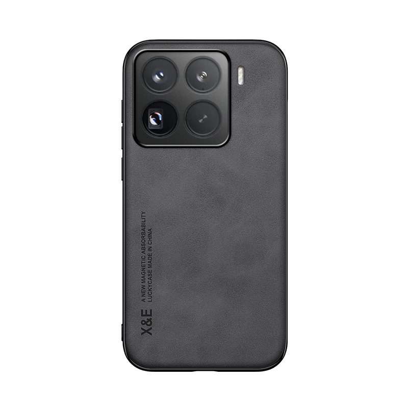 For Xiaomi 15 Pro Skin Feel Magnetic Leather Back Phone Case(Dark Grey)