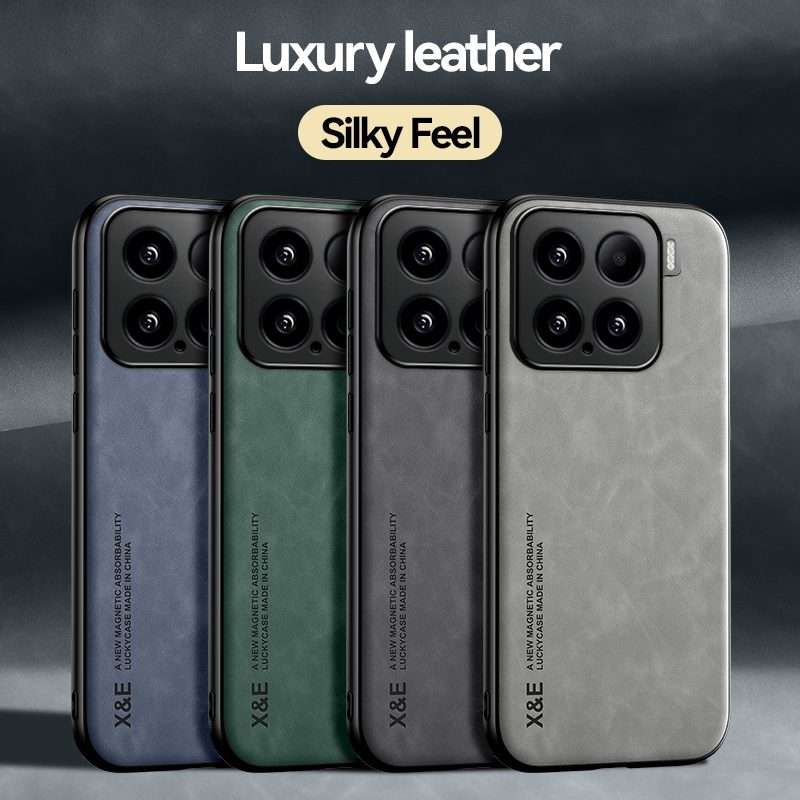 For Xiaomi 15 Pro Skin Feel Magnetic Leather Back Phone Case(Dark Grey)