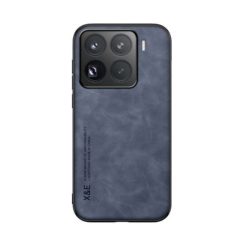 For Xiaomi 15 Pro Skin Feel Magnetic Leather Back Phone Case(Blue)