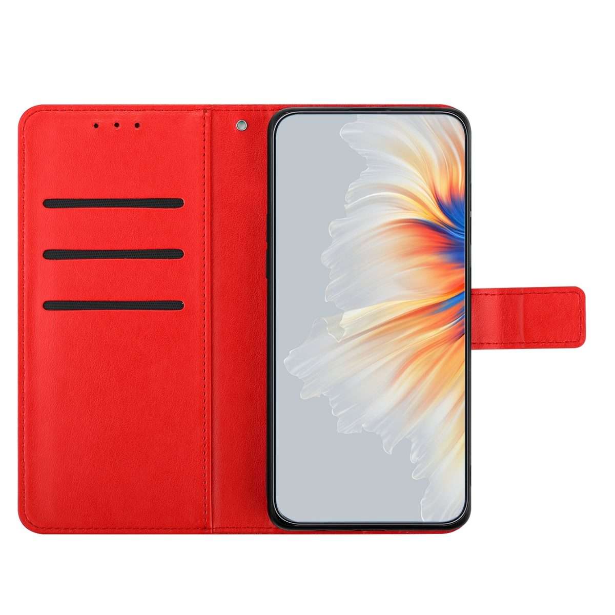 For Xiaomi 15 Pro Flower Embossed Leather Phone Case(Red)