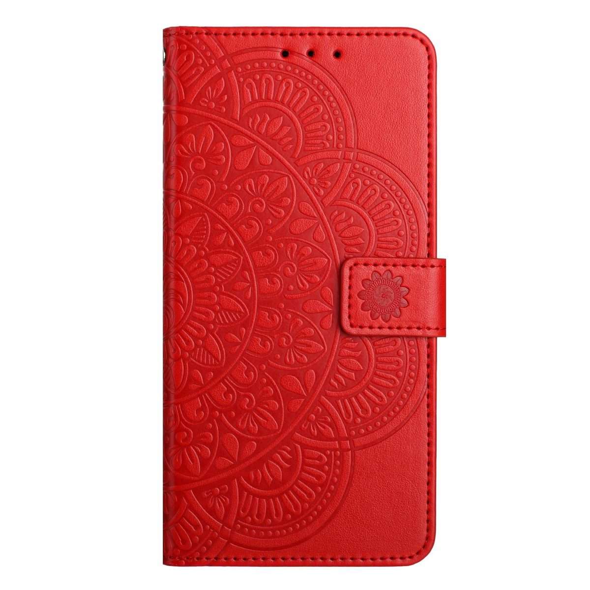 For Xiaomi 17 Pro Max Flower Embossed Leather Phone Case(Red)