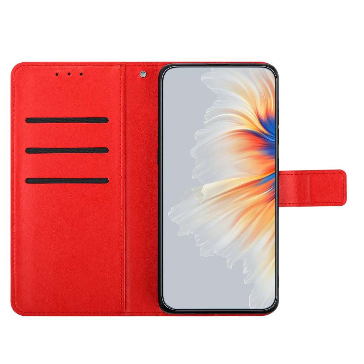 For Xiaomi 17 Pro Flower Embossed Leather Phone Case(Red)