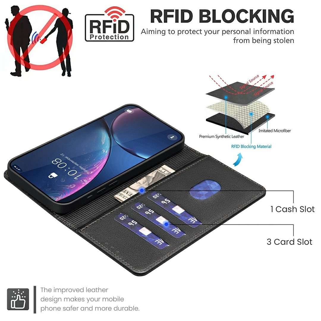 For Xiaomi 15 Pro Litchi Texture RFID Anti-theft Leather Phone Case(Black)