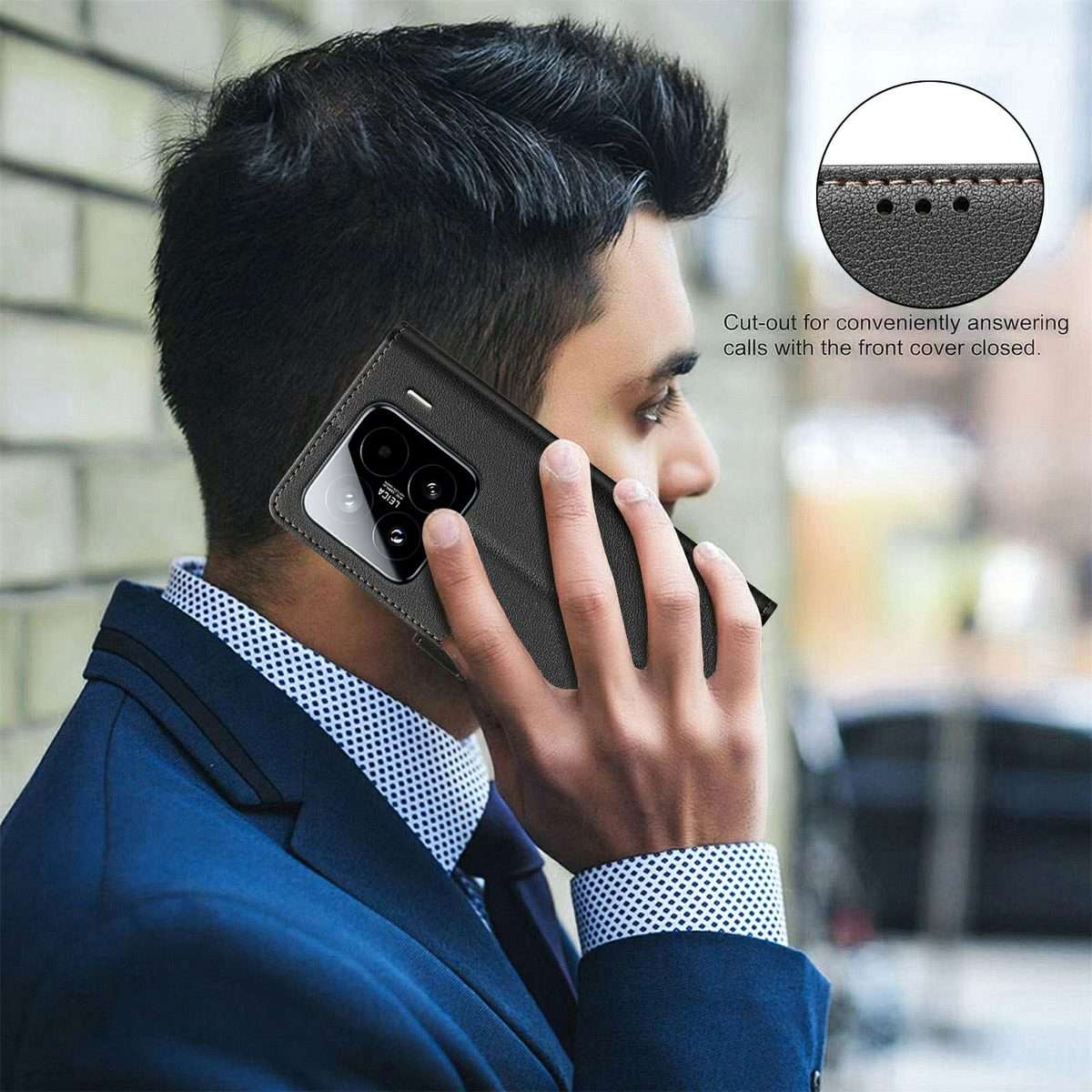 For Xiaomi 15 Pro Litchi Texture RFID Anti-theft Leather Phone Case(Black)