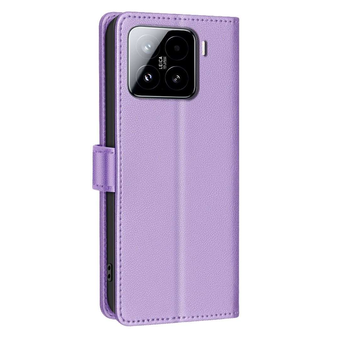 For Xiaomi 15 Pro Litchi Texture RFID Anti-theft Leather Phone Case(Purple)