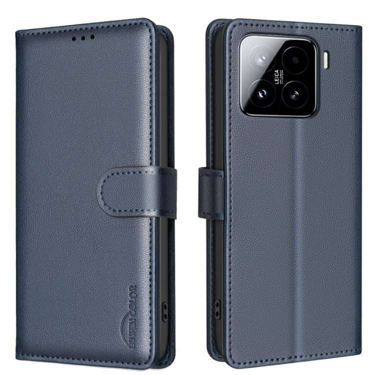 For Xiaomi 15 Pro Litchi Texture RFID Anti-theft Leather Phone Case(Blue)