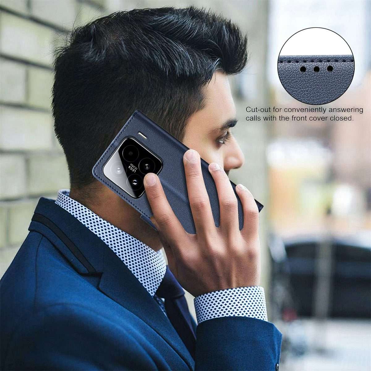 For Xiaomi 15 Pro Litchi Texture RFID Anti-theft Leather Phone Case(Blue)