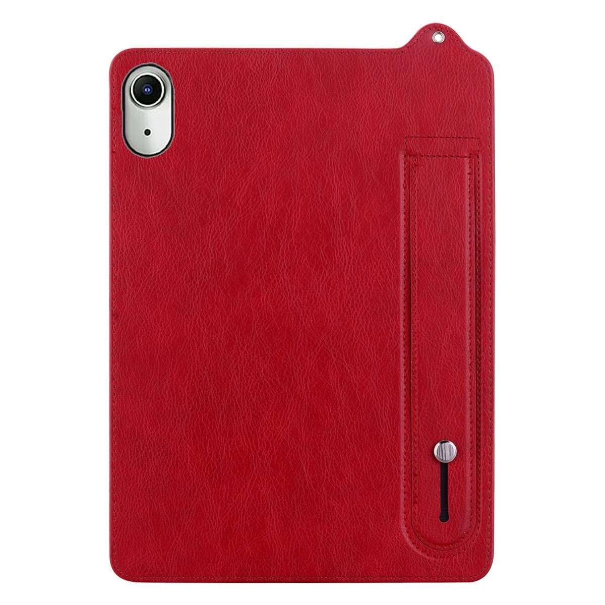 For iPad mini 6 / mini 2024 TPU Leather Back Tablet Case with Wristband(Red)