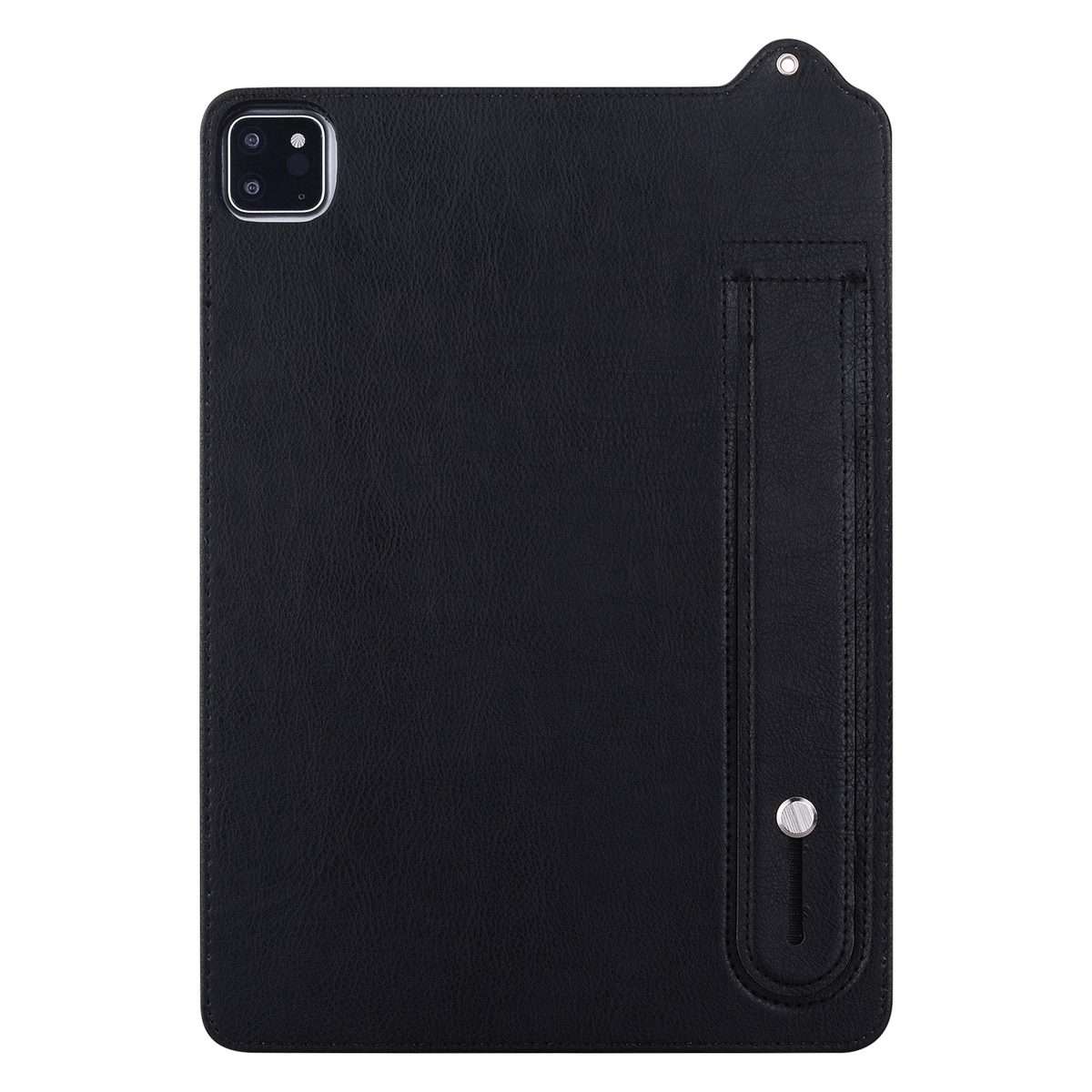 For iPad Pro 11 2025 / 2024 TPU Leather Back Tablet Case with Wristband(Black)
