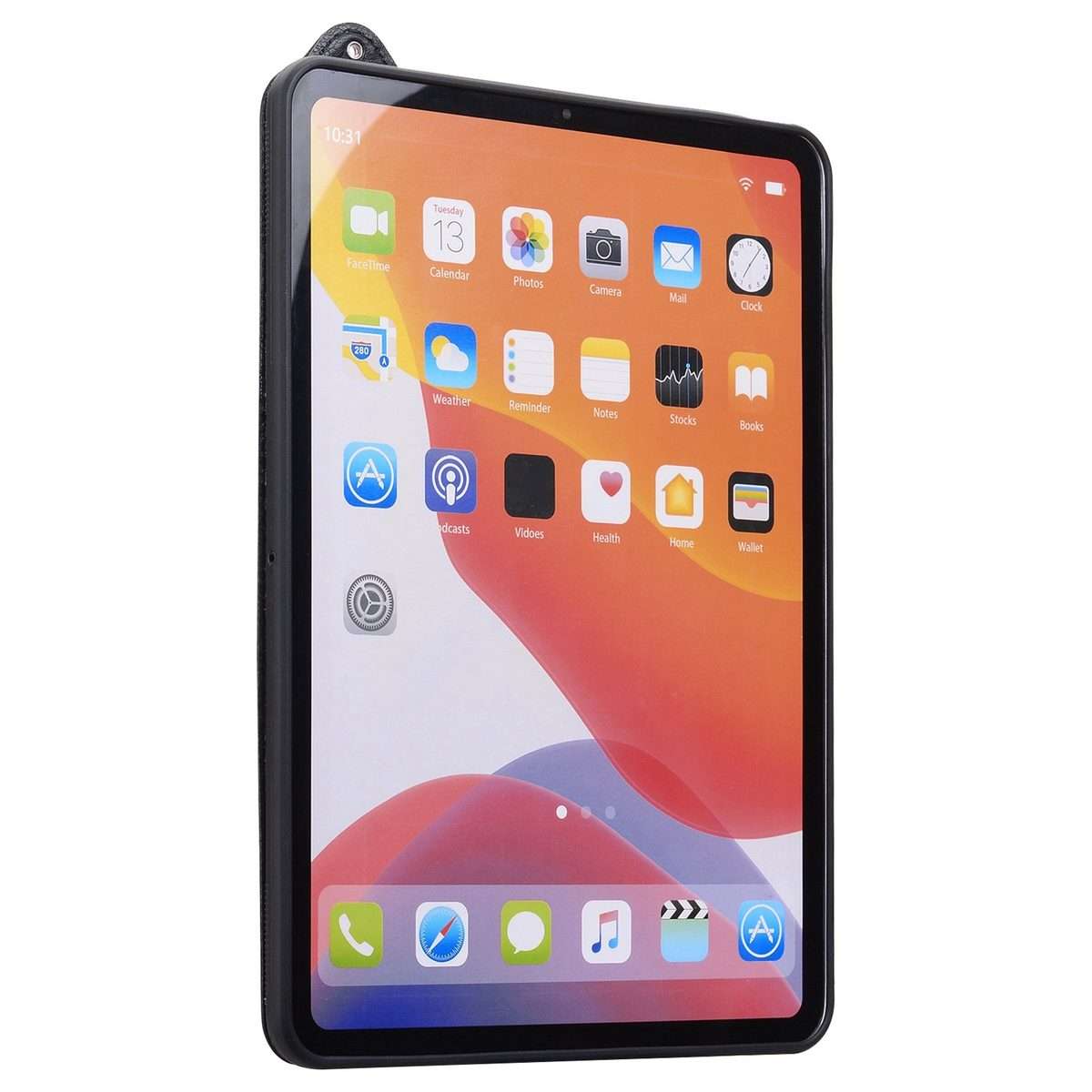 For iPad Pro 11 2025 / 2024 TPU Leather Back Tablet Case with Wristband(Black)