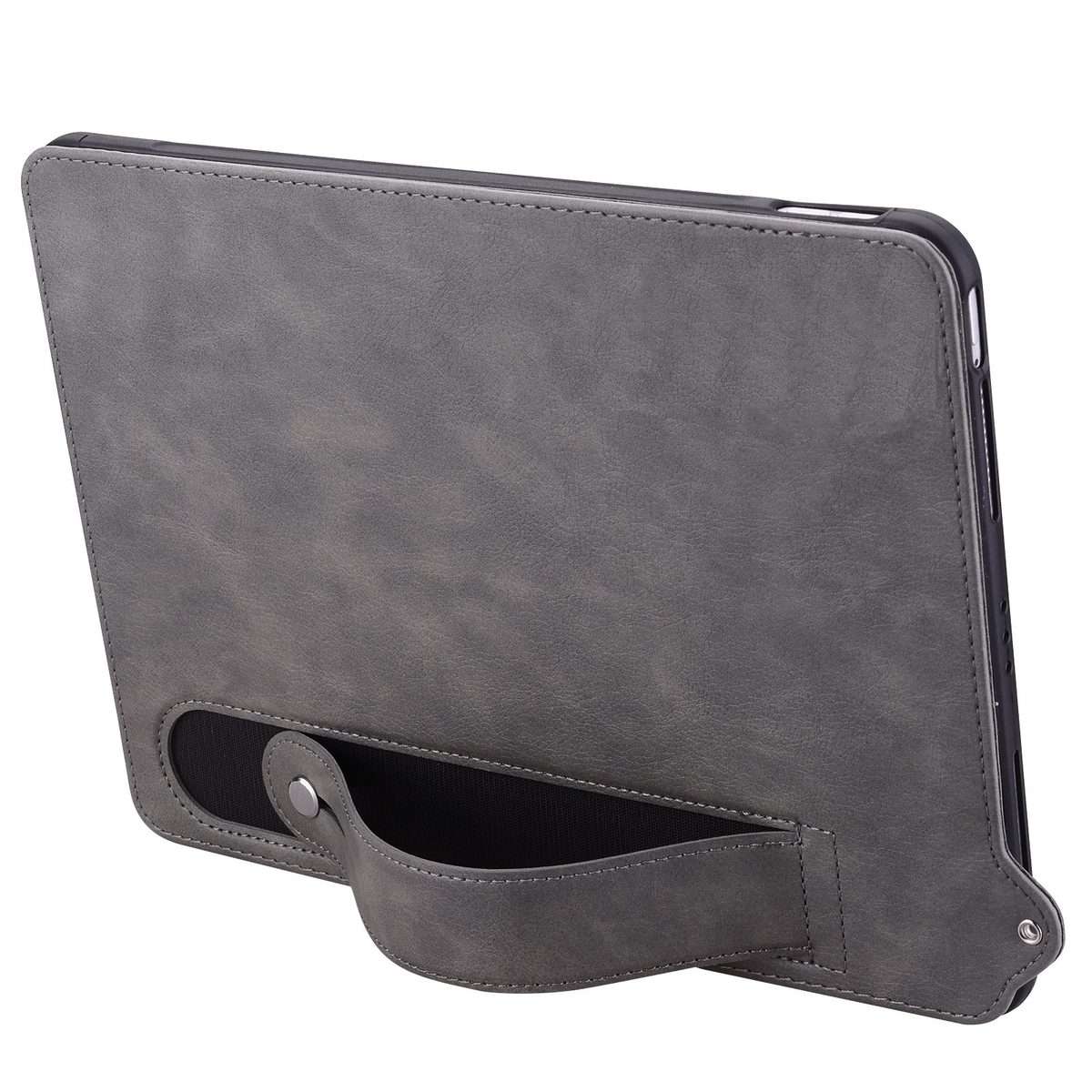 For Amazon Kindle Paperwhite 12th 2024 TPU Leather Back Tablet Case with Wristband(Grey)