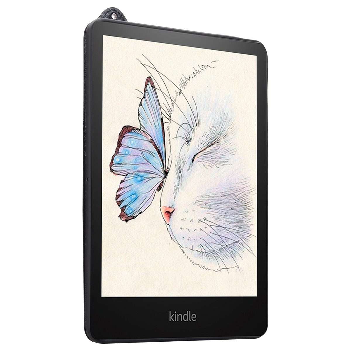 For Amazon Kindle Paperwhite 12th 2024 TPU Leather Back Tablet Case with Wristband(Black)