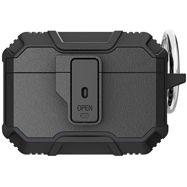 For AirPods Pro 3 TPU + PC Shockproof Earphones Case with Hook(Black)