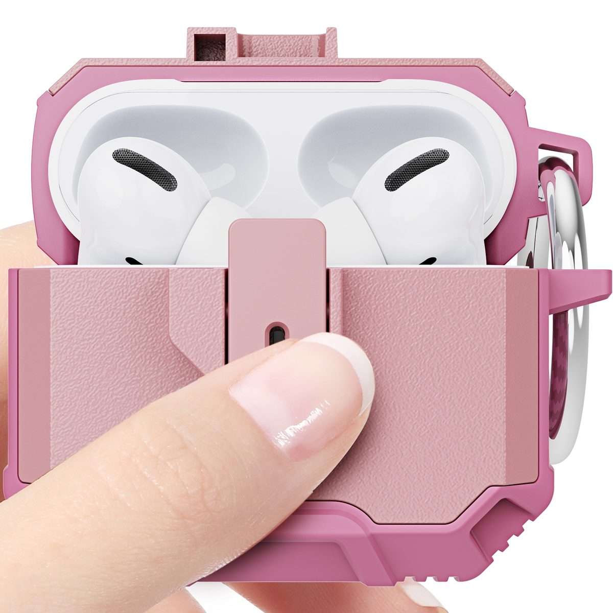 For AirPods Pro 3 TPU + PC Shockproof Earphones Case with Hook(Black)