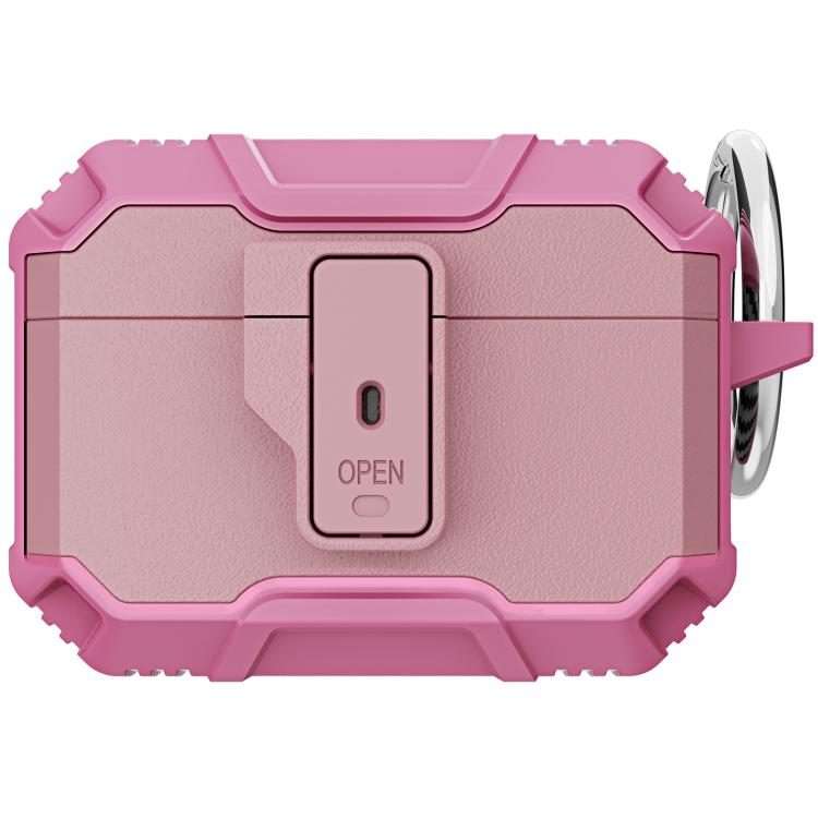 For AirPods Pro 3 TPU + PC Shockproof Earphones Case with Hook(Pink)