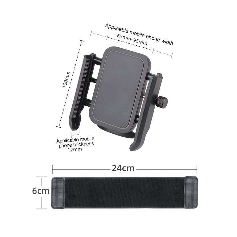 Elastic Wristband Hands Free Phone Clamp Holder, Wristband Length:24cm(Black)