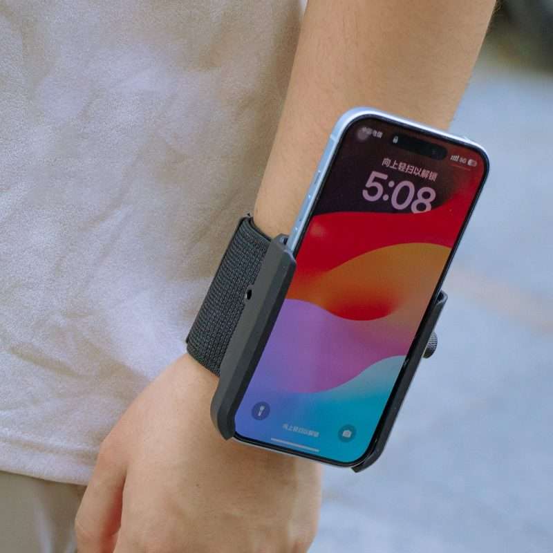 Elastic Wristband Hands Free Phone Clamp Holder, Wristband Length:24cm(Black)