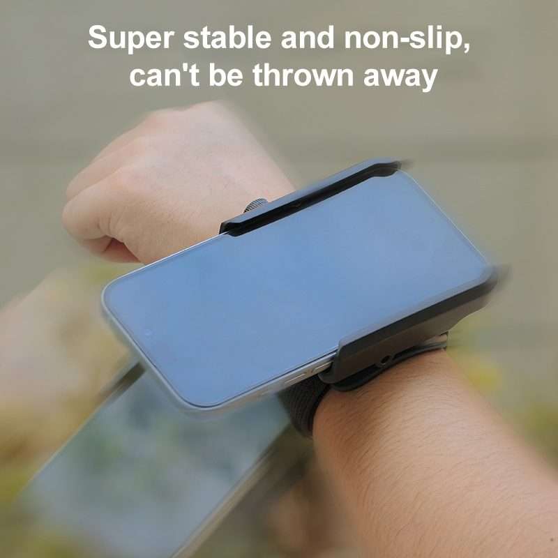 Elastic Wristband Hands Free Phone Clamp Holder, Wristband Length:24cm(Black)